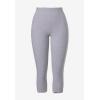 ellos Plus Size Cotton Spandex Capri Length Leggings(Navy Paisley)