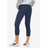 ellos Plus Size Cotton Spandex Capri Length Leggings(Navy Paisley)