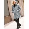 ellos Plus Size Faux Fur Trim Puffer(Dark Slate)