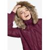 ellos Plus Size Faux Fur Trim Puffer(Dark Slate)