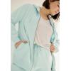 ellos Plus Size Fleece Zip Up Hoodie(Aqua Sky)