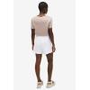 ellos Plus Size French Terry Drawstring Shorts(White)