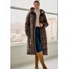 ellos Plus Size Long Belted Puffer With Hood(Chocolate)
