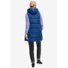 ellos Plus Size Long Hooded Puffer Vest(Royal Navy)