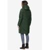 ellos Plus Size Long Puffer Coat(Midnight Green)