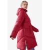 ellos Plus Size Long Puffer Coat(Navy)