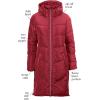 ellos Plus Size Long Puffer Coat(Navy)
