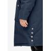 ellos Plus Size Side-Snap Zip-Front Parka(Navy)