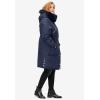 ellos Plus Size Side-Snap Zip-Front Parka(Navy)