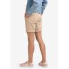 ellos Plus Size Stretch Chino Mid-Rise Bermuda Shorts(Black)