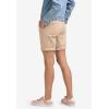 ellos Plus Size Stretch Chino Mid-Rise Bermuda Shorts(Navy)