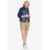 ellos Plus Size Stretch Chino Mid-Rise Bermuda Shorts(New Khaki)