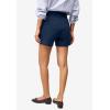 ellos Plus Size Stretch Chino Mid-Rise Shorts(Navy)