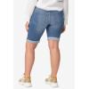 ellos Plus Size Stretch Denim Mid-Rise Bermuda Shorts(Medium Stonewash)