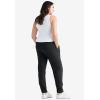 ellos Plus Size Studio French Terry Drawstring Elastic Waistband Jogger(Black)