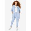 ellos Plus Size Studio French Terry Drawstring Elastic Waistband Jogger(Blue Shadow)