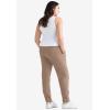 ellos Plus Size Studio French Terry Drawstring Elastic Waistband Jogger(Dark Taupe)
