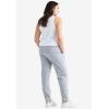 ellos Plus Size Studio French Terry Drawstring Elastic Waistband Jogger(Rich Burgundy)