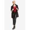 ellos Women’s Plus Size Long Boyfriend Blazer Relaxed Fit Jacket Work & Casual(Black)