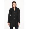 ellos Women’s Plus Size Long Wool Blend Blazer Work & Casual Jacket(Burgundy)