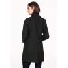 ellos Women’s Plus Size Long Wool Blend Blazer Work & Casual Jacket(Burgundy)