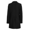 ellos Women’s Plus Size Long Wool Blend Blazer Work & Casual Jacket(Burgundy)