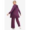 ellos Women’s Plus Size Long Zip Front Hoodie French Terry Long Oversized Lightweight Jacket(Chocolate)