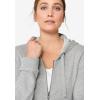 ellos Women’s Plus Size Long Zip Front Hoodie French Terry Long Oversized Lightweight Jacket(Deep Olive)