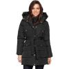 Ellos Plus Size Belted Puffer Coat(Black)