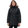 Ellos Plus Size Modern A-Line Parka(Black)