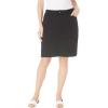 Woman Within Plus Size Adjustable Waist Chino Skort(Black)