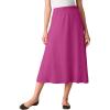 Woman Within Plus Size Petite 7-Day Knit A-Line Skirt(Raspberry)