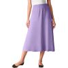 Woman Within Plus Size Petite 7-Day Knit A-Line Skirt(Soft Iris)