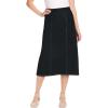 Woman Within Plus Size Petite Pull-On Elastic-Waist Stretch Denim Skirt(Black)