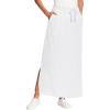 Woman Within Plus Size Petite Sport Knit Side-Slit Skirt(White)