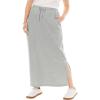 Woman Within Plus Size Sport Knit Side-Slit Skirt(Heather Grey)