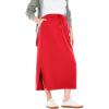 Woman Within Plus Size Sport Knit Side-Slit Skirt(Vivid Red)