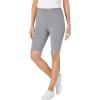 Woman Within Plus Size Stretch Cotton Bike Short(Medium Heather Grey)