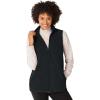Woman Within Plus Size Zip-Front Microfleece Vest Long Fleece Vest(Black)