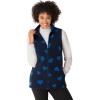 Woman Within Plus Size Zip-Front Microfleece Vest Long Fleece Vest(Royal Navy Sweethearts)