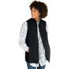 Woman Within Plus Size Zip-Front Quilted Vest Long Lightweight Gilet(Black)