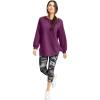 ellos Plus Size Cotton Spandex Capri Length Leggings(Black White Camouflage)