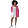 ellos Plus Size French Terry Drawstring Shorts(White)