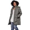 ellos Plus Size Long Puffer Coat(Deep Grey)
