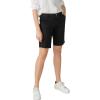 ellos Plus Size Stretch Chino Mid-Rise Bermuda Shorts(Black)