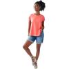 ellos Plus Size Stretch Denim Mid-Rise Boyfriend Shorts(Medium Stonewash)