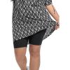 ellos Plus Size Stretch Knit Bike Shorts(Black)