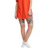 ellos Plus Size Stretch Knit Bike Shorts(Black Multi Floral Print)
