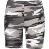 ellos Plus Size Stretch Knit Bike Shorts(Black White Camouflage)