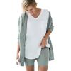 ellos Plus Size Stretch Knit Bike Shorts(Grey Spruce)